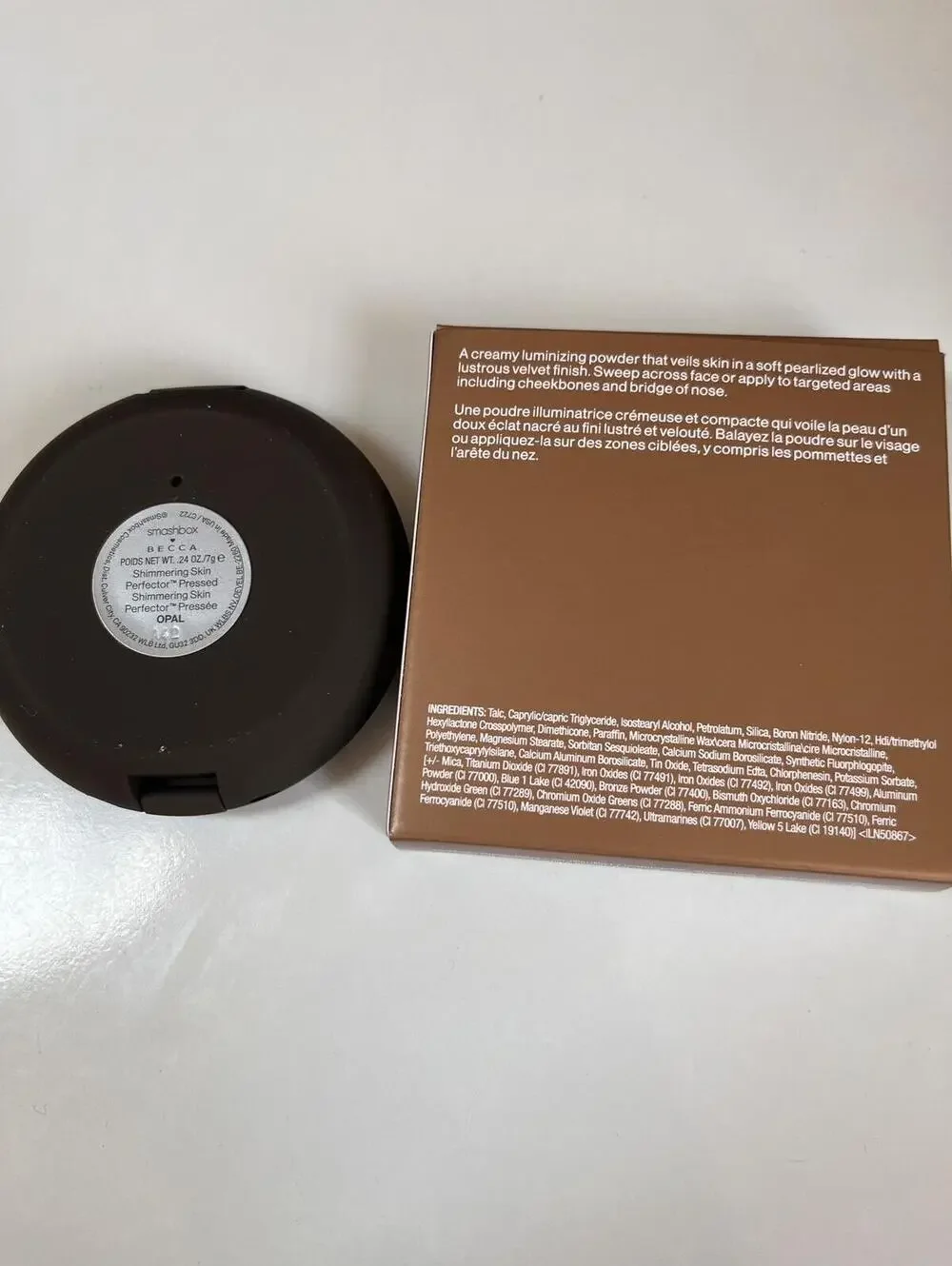 Smashbox x Becca Shimmering Skin Perfector Pressed OPAL 0.24oz/7g NIB